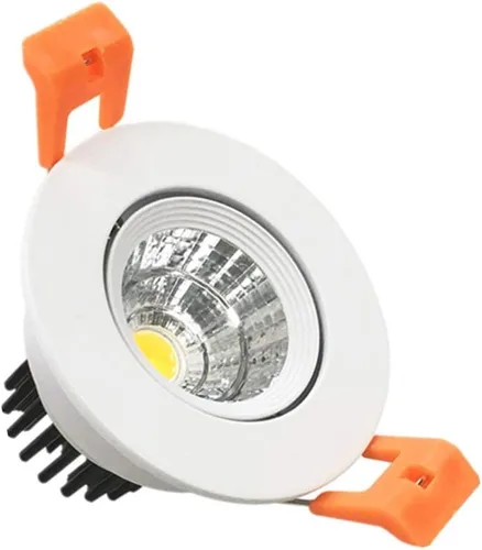 Vista 12 de LightingWill Downlight LED de 3 W, lámpara de techo empotrable de 2 pulgadas, 4000K-4500K blanco natural, foco COB regulable, ángulo de haz de 60°