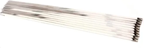 Vista 3 de Vktech 100 bridas de acero inoxidable con revestimiento de escape (11.8 pulgadas)