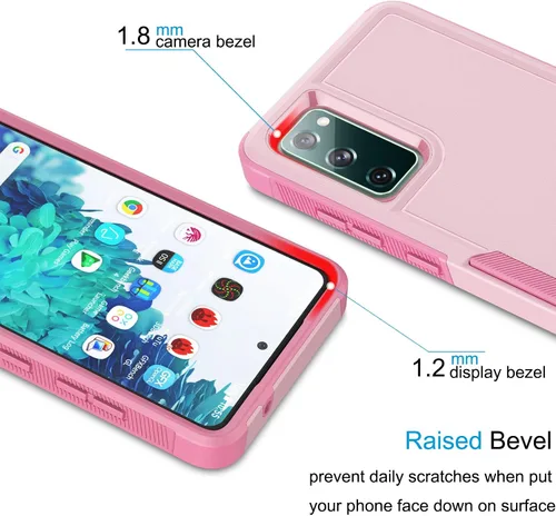 Vista 3 de Tekcoo Funda para Samsung Galaxy S20 FE Fan Edition 5G 4G 2022 2020 2 protectores de pantalla de vidrio templado Parachoques