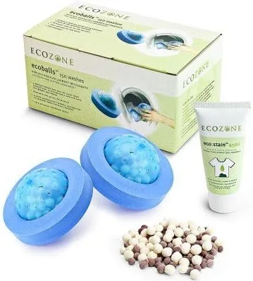 Vista 2 de Ecozone Ecoballs - 150 bolas sin detergente para ropa, aroma fresco, 150