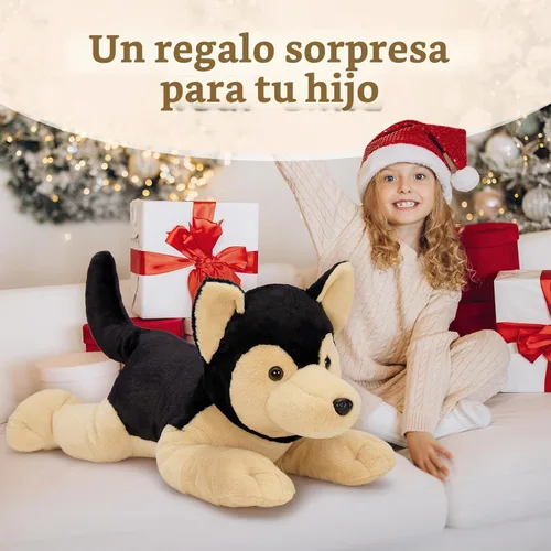 Vista 8 de MorisMos German Shepherd Stuffed Animal, 32 Inch Giant Stuffed Dog Plush Pastor alemán