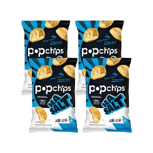Vista 15 de Popchips Paquete variado de papas fritas, porciones individuales de 0.8 onzas (paquete de 24), 4 sabores: 8 sal marina, 8 barbacoa, 4 crema agria