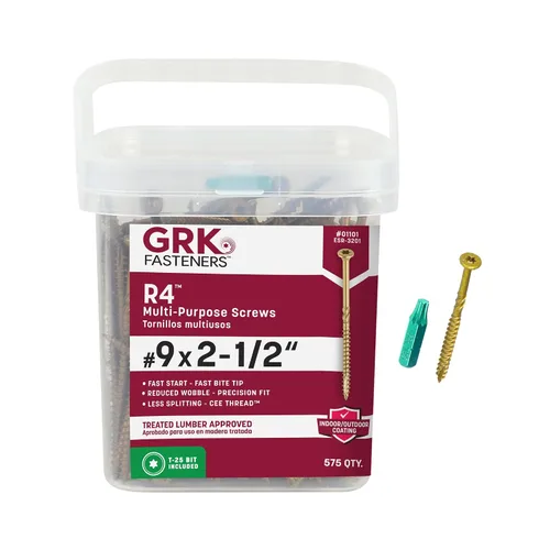 Vista 25 de GRK Fasteners R4™ #9 x 1-1/2" Tornillos multiusos para enmarcar, 820 PCS