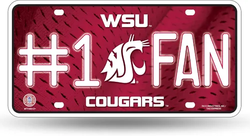 Vista 25 de Rico Industries NCAA - Placa de matrícula metálica unisex para adultos #1