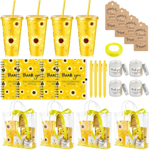 Vista 36 de Nuogo - Juego de 2 premios de ducha para padres para adultos, regalo de despedida de soltera, vaso de plástico, cuaderno con vela perfumada, bolsa