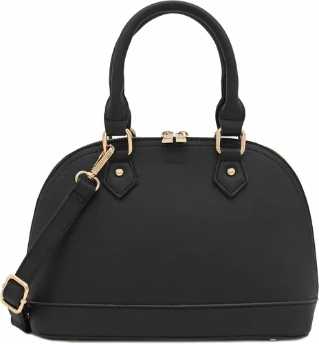 Vista 17 de Bolso de mano clásico Saffiano abovedado con cremallera perimetral Beige