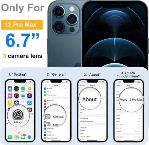Vista 2 de ROYBENS Funda transparente mate para iPhone 12 Pro-Max compatible con Magsafe, protección completa de lente de cámara, protector de pantalla, correa