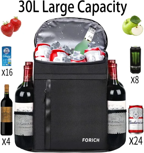 Vista 3 de FORICH - Mochila térmica suave, con aislamiento impermeable, a prueba de fugas, mochila portátil para trabajar y llevar almuerzo, para viajes, Y