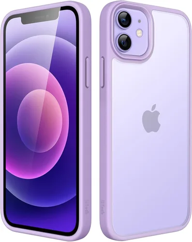 Vista 7 de JETech Funda mate para iPhone 12 Mini de 5.4 pulgadas, a prueba de golpes, protección contra caídas de grado militar, cubierta trasera translúcida
