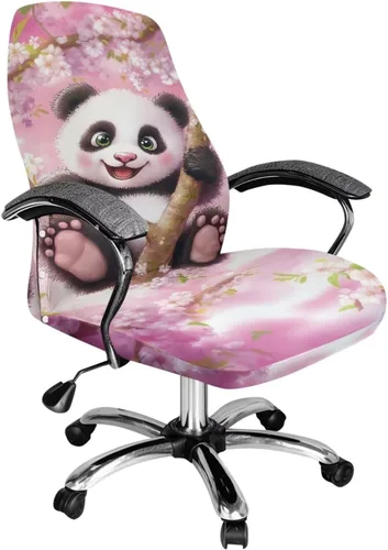 Vista 26 de Funda para silla de oficina de mármol morado, lavable, funda para silla de escritorio, fundas para silla de computadora para silla giratoria, silla