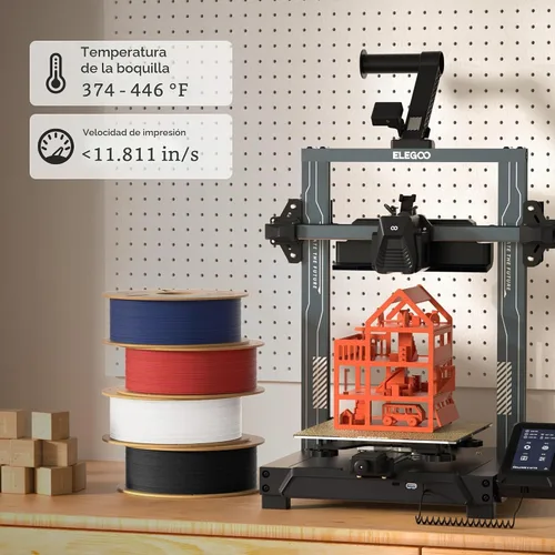 Vista 5 de ELEGOO Paquete de filamento de impresora 3D PLA mate 22 lbs 0.07 in