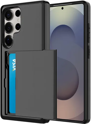 Vista 38 de Funda tipo cartera para Samsung Galaxy S22 con ranura para 2 tarjetas de crédito Funda a prueba de golpes Hybrid Heavy Duty Protection Armor Funda