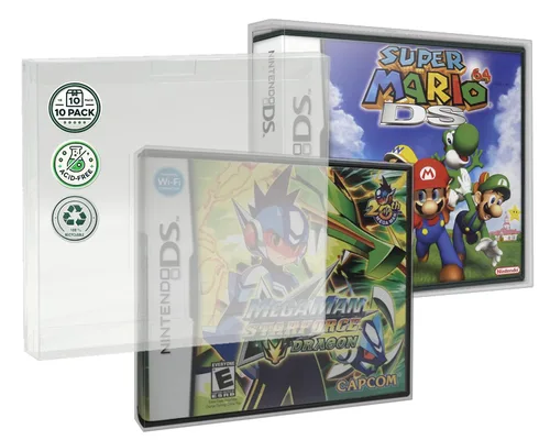 Vista 9 de MALKO Paquete de 10 protectores de videojuegos compatibles con Nintendo 3DS Funda de plástico transparente