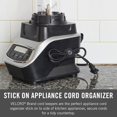 Vista 3 de Guardacables de la marca VELCRO Clips de cable de nailon suave organizan cables en hogar, oficina, escritorio o mesita de noche Adhesivo