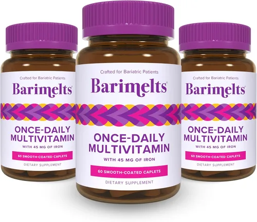 Vista 9 de BariMelts Multivitamínico bariátrico una vez al día con hierro, 60 comprimidos recubiertos fáciles de tragar (suministro para 2 meses)