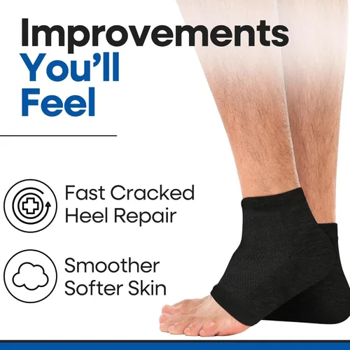 Vista 4 de Calcetines hidratantes para hombres y mujeres Tratamiento de talón agrietado con aloe vera Removedor de callos de talón hidratante Calcetines