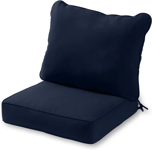 Vista 20 de Greendale Home Fashions Juego de cojines de asiento profundo para exterior de 2 piezas, Adobe Ártico
