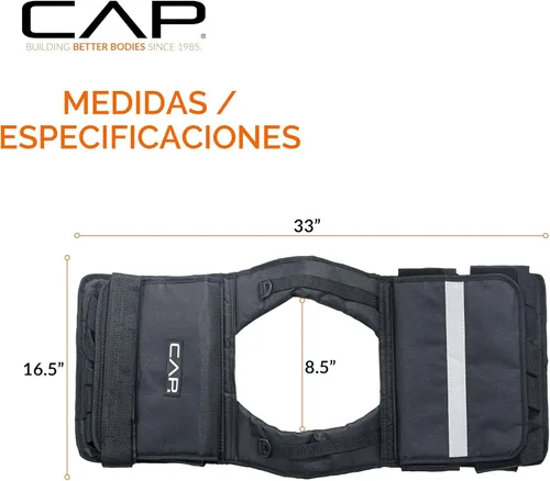 Vista 5 de CAP - Chaleco con peso ajustable de 20 a 150 libras para entrenamiento de fuerza, correr y entrenamientos, chaleco de peso para hombres y mujeres