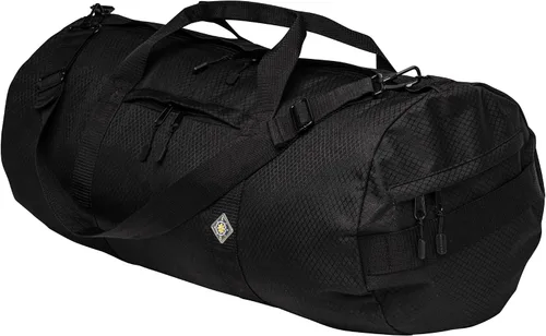 Vista 9 de Bolsa de lona con bolsillos, bolsa de viaje resistente, 1050D Tuff Cloth, Verde bosque, Premium con cremalleras