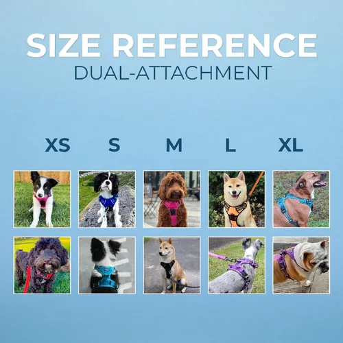 Vista 7 de Voyager Arnés para Perro con Doble Enganche de Correa, Control Sin Tirones, Ajustable, Suave pero Fuerte, Arnés para Mascotas para Perros Medianos