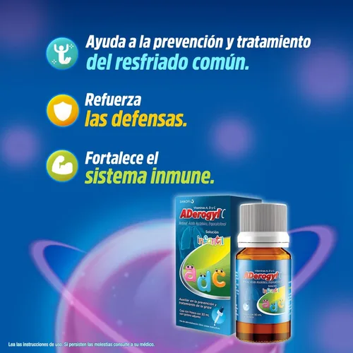 Vista 5 de Aderogyl C Infantil Vitaminas para Niños en Solución, 1.0fl oz