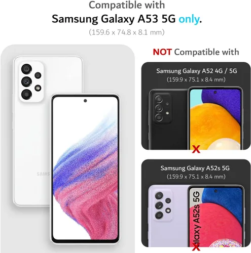 Vista 2 de TUDIA Merge - Funda diseñada para Samsung Galaxy A53 5G, [protección contra caídas de grado militar] Funda protectora de doble capa a prueba