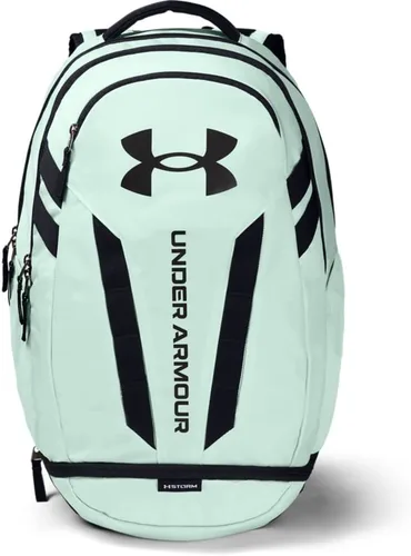 Vista 11 de Under Armour Mochila Hustle 5.0 unisex (004) negro / negro jaspeado medio / brillo dorado metálico