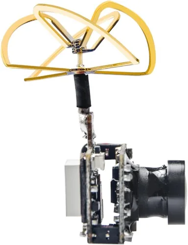 Vista 3 de AKK A2 5.8Ghz 200mW FPV Transmisor Raceband 600TVL 1/4 Cmos Mini FPV Micro AIO Cámara con Antena Trébol para FPV Drone