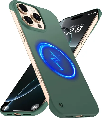 Vista 25 de GRECAZO Funda magnética delgada para iPhone 15 Plus de 6.7 pulgadas (2023), ultrafina, ligera, duradera, sin marco, mate, rígida, MagSafe con anillo