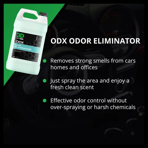 Vista 4 de 3D ODX - Eliminador de olores automotriz - Desodoriza mascotas, alimentos, humo y otros olores persistentes - Aroma fresco y limpio - Ideal