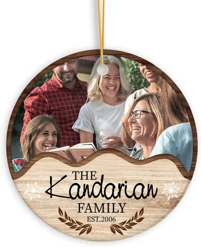 Vista 9 de Adorno de bebé de primera Navidad con foto personalizada, adorno de árbol de Navidad con foto personalizada, adorno de recuerdo de bebé, regalo