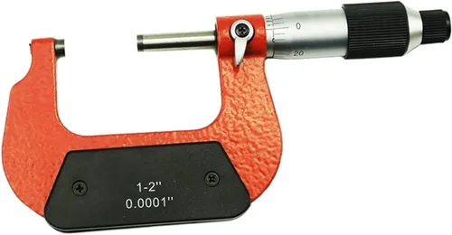 Vista 4 de Micrómetro exterior fuera de micrómetro herramienta de maquinista 0-1" 1-2" 2-3" 3-4" precisión 0.0001" mm precisión micrómetro de carburo conjunto