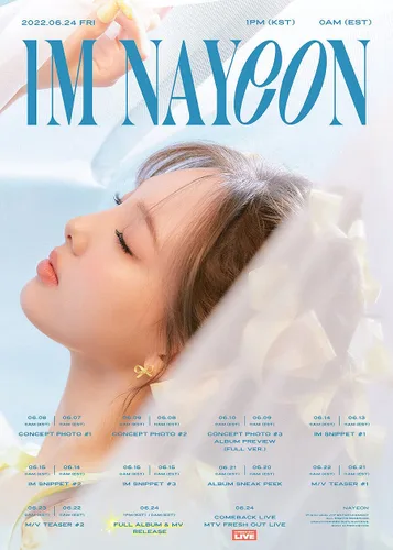 Vista 2 de TWICE NAYEON IM NAYEON 1st Mini Album ( YEON Ver. +FOLDED POSTER(FIRST PRESS ONLY)+STORE GIFT CARD ) K-POP SEALED