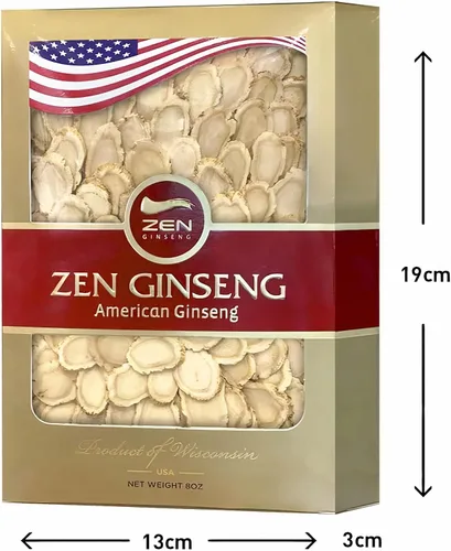 Vista 8 de Rodajas de ginseng Zen American Wisconsin: energía mejorada, rendimiento y salud mental para hombres y mujeres (caja de 8 onzas)