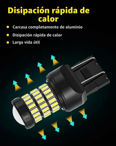 Vista 5 de Xenon White T20 7443 7444 7440 Bombillas LED con proyector de retroceso de luces compatibles con Honda 2001 2002 2003 2004 2005 2006 2007 2008 2009