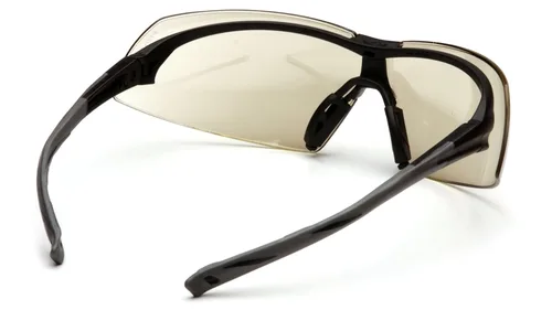 Vista 4 de Pyramex Onix - Gafas de seguridad, lentes de espejo para interiores y exteriores con marco negro