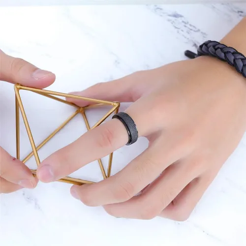 Vista 6 de Nanafast 3 anillos giratorios para la ansiedad, anillos giratorios de acero inoxidable para mujeres y hombres, anillos para aliviar el estrés