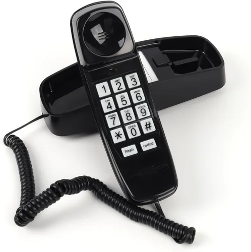 Vista 12 de Teléfono de pared con cable, teléfonos fijos para personas mayores con botones grandes, teléfono de escritorio de oficina con volumen alto ajustable