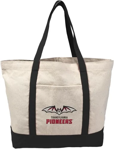 Vista 245 de Campus Lab Bolsa de lona con logotipo primario colegiado con bolsillo externo, bolsa de hombro reutilizable para ir de compras, playa Águilas A&m