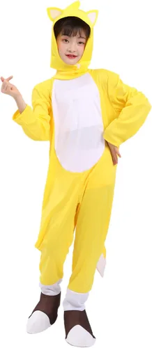 Vista 4 de JQMAO Disfraz de erizo para niños, disfraces de Halloween para niños, body de dibujos animados de cosplay para niños