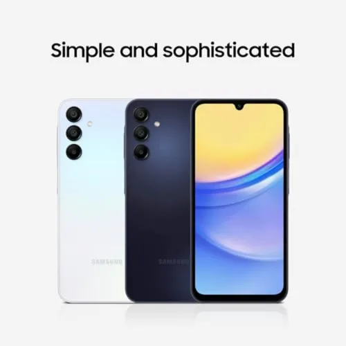 Vista 5 de Samsung Teléfono celular Galaxy A15 5G Serie A, teléfono inteligente Android desbloqueado de 128 GB, versión estadounidense, 2024, azul negro