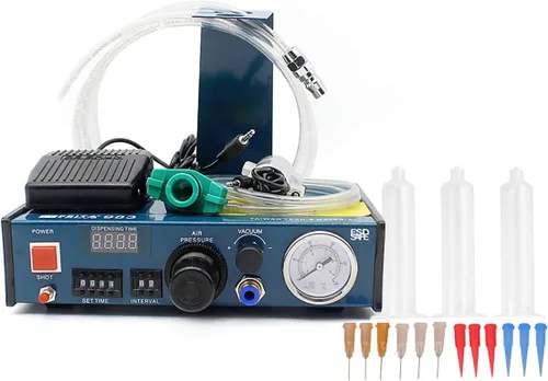 Vista 8 de FEITA 982 Dispensador de pegamento automático AC 110v Pasta de soldadura automática Líquido Adhesivo Controlador Dropper Machine