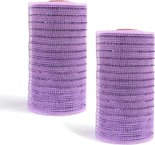 Vista 48 de YYCRAFT Paquete de 2 cintas de malla de polímero metálico de 6 pulgadas (total 20 yardas, verde manzana)