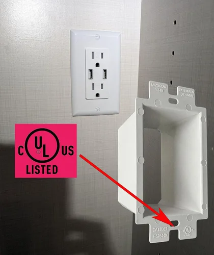 Vista 5 de iMBAPrice IMBA-BE1 - Extensor de caja de toma de corriente eléctrica no metálica de 1 banda para accesorios de receptáculos de interruptor