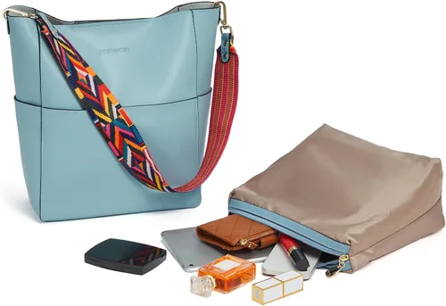 Vista 3 de BOSTANTEN - Bolsos de cuero al hombro tipo balde para mujer