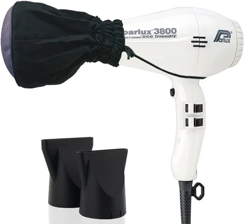 Vista 9 de Parlux 3800 - Secador de pelo iónico y de cerámica ecológico negro + difusor de malla metálica M Hair Designs (paquete), ligero, de secado rápido