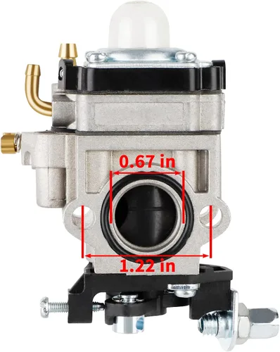 Vista 3 de Pro PR46BT Carburador para Poulan Pro PR46BT PR48BT 46cc 48cc Gas Mochila Sopladora BP400 BP402 Carburador de Sopladora para RedMax EB7000 EB7001