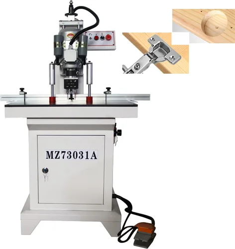 Vista 7 de TECHTONGDA Taladro de perforación de bisagra Máquina de prensa para carpintería Madera Perforadora neumática eléctrica de agujero 0-2 pulgadas