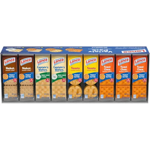 Vista 37 de Lance - Galletas saladas tipo sándwich, Captain's Wafers, paquete variado, 10 paquetes individuales, 6 sándwiches en cada uno