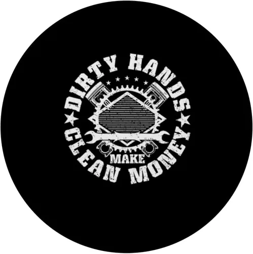 Vista 3 de Dirty Hands Make Clean Money Mecanista Mecánico Divertido PopSockets Intercambiable PopGrip